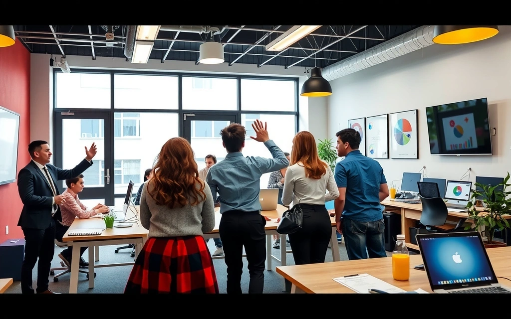 Moderní a prosperující kancelář Promoloop s aktivním týmem