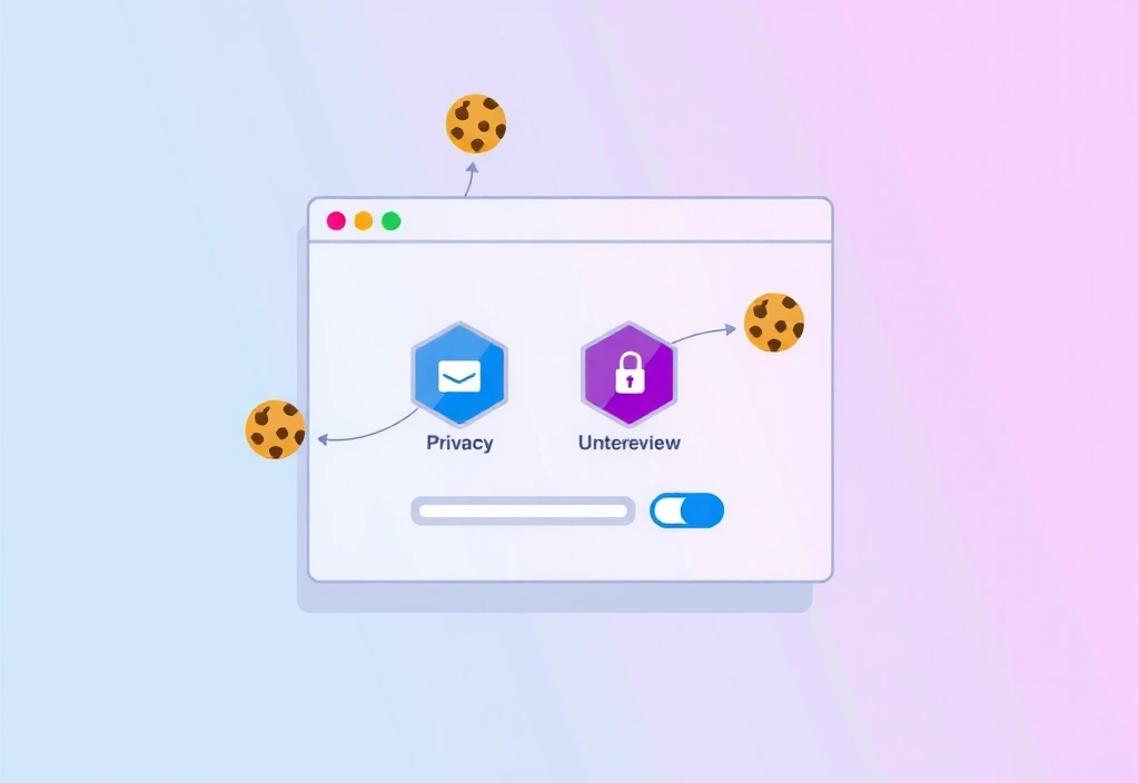 Ilustrace cookies a digitálního soukromí
