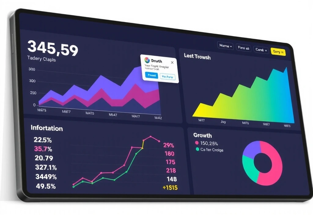 Grafy a data ukazující růst